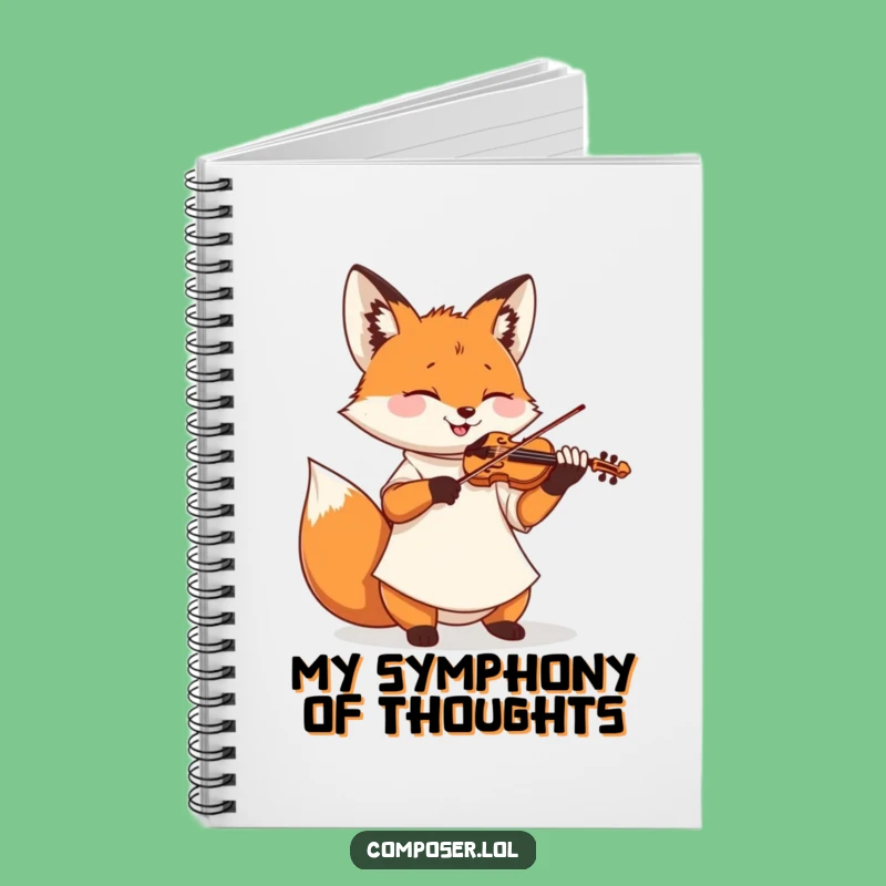 Funny Fox Violinist Notebook: Jot Down Melodies and Brilliant Ideas