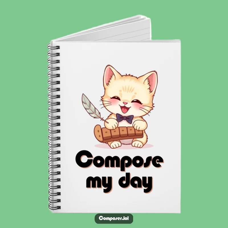 Funny Kitten Xylophone Notebook - Jot Down Melodies with Feline Flair