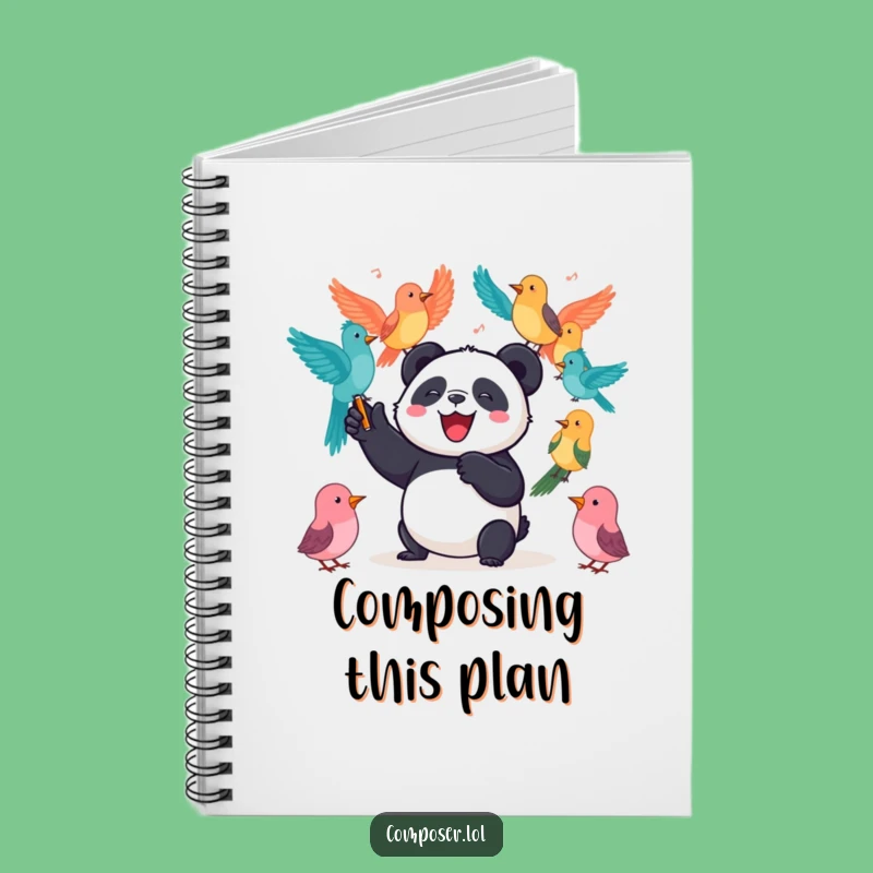 Funny Panda Conductor Notebook: Compose Your Thoughts, Great Funny Gift