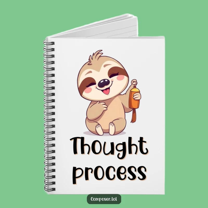Funny Sloth Chime Notebook - Ideas at a Leisurely Pace