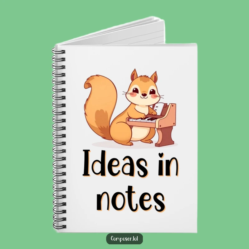 Funny Squirrel Pianist Notebook: Compose Your Notes, Great Funny Gift