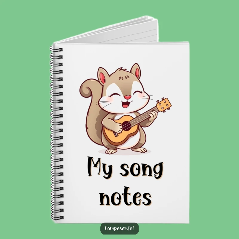 Funny Squirrel Ukulele Notebook: Jot Down Melodies and Ideas