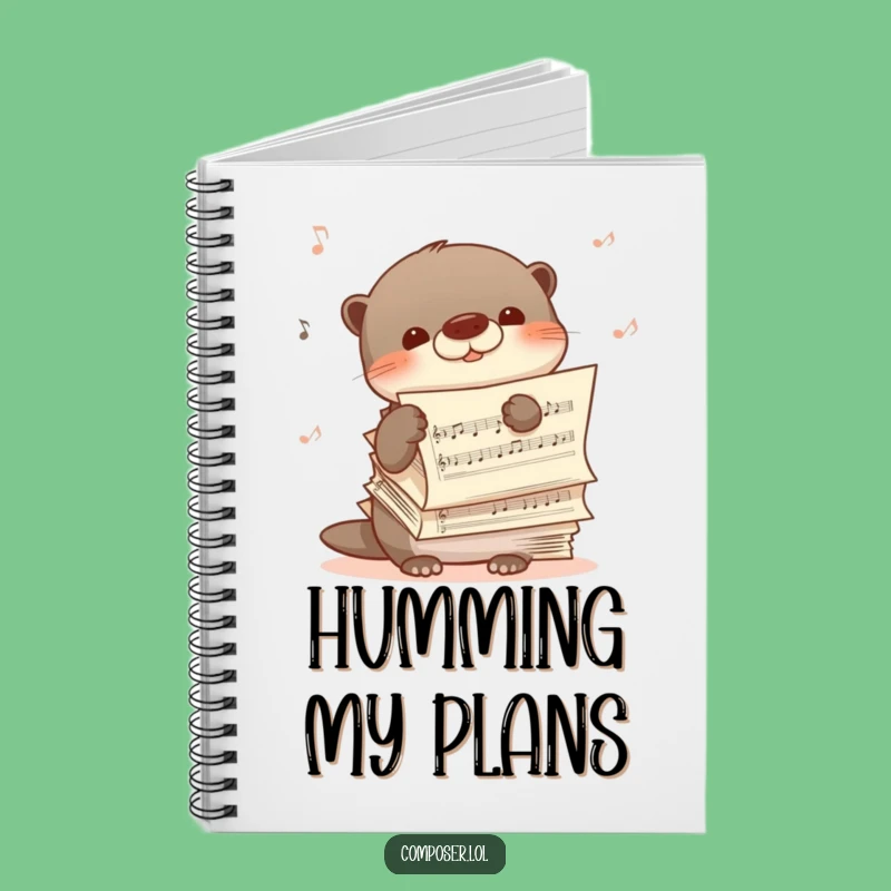 Funny Shy Otter Music Notebook - Jot Down Melodies in Quiet Style