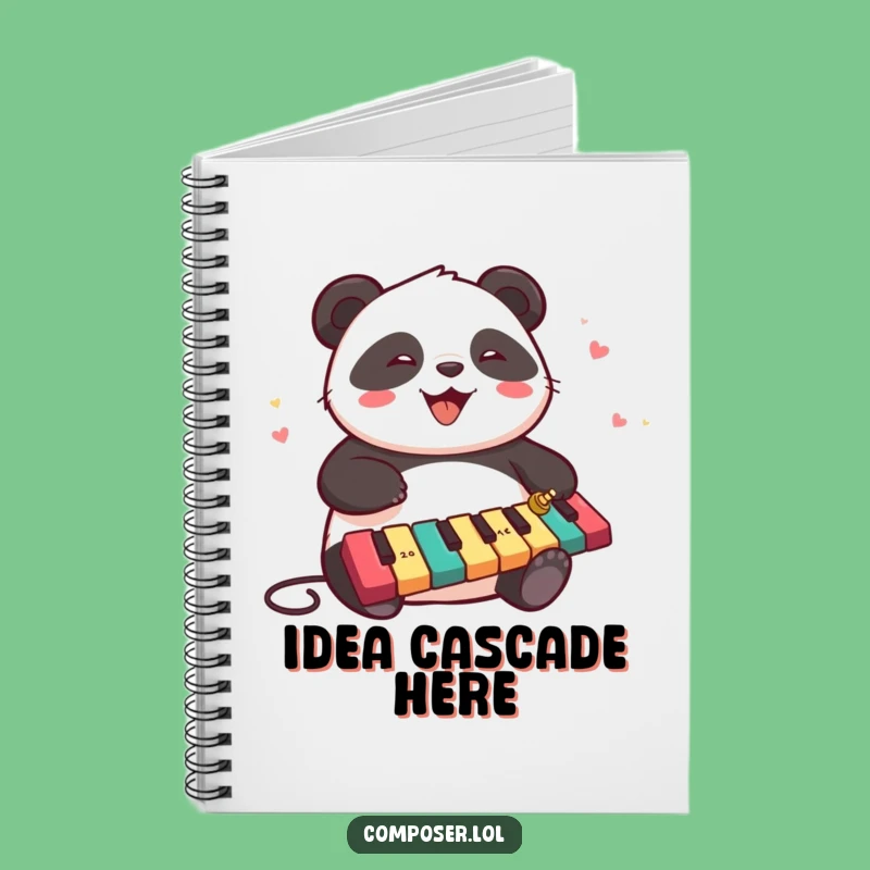 Funny Panda Xylophone Notebook - Melody & Notes for Your Ideas