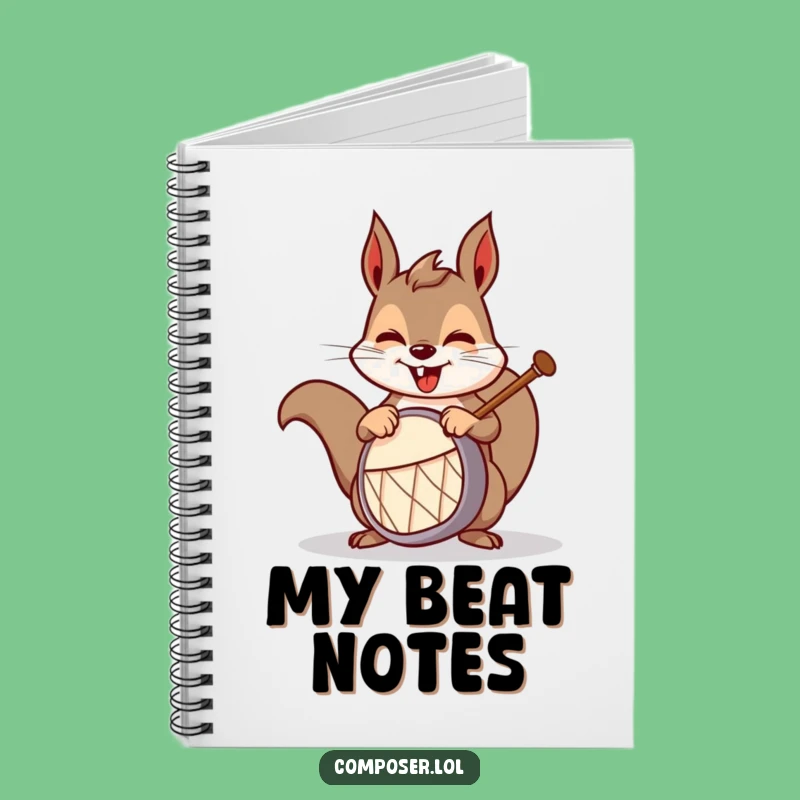 Funny Squirrel Drummer Notebook: Jot Down Ideas with Musical Merriment