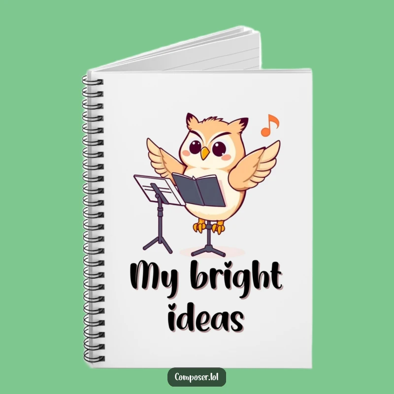 Funny Owl Composer Notebook: Jot Down Notes with Wise Insight