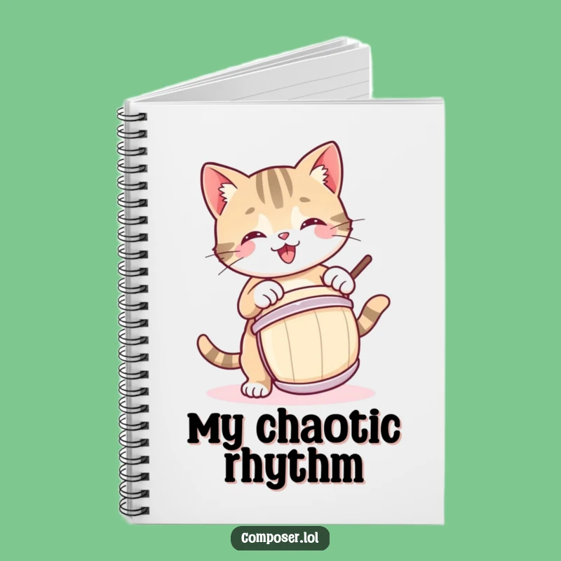 Funny Kitty Drummer Notebook: Jot Down Ideas with This Playful Music Cat!