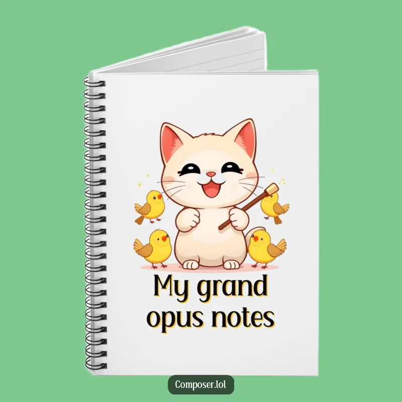 Funny Cat Conductor Notebook: Compose Your Thoughts with a Maestro Cat