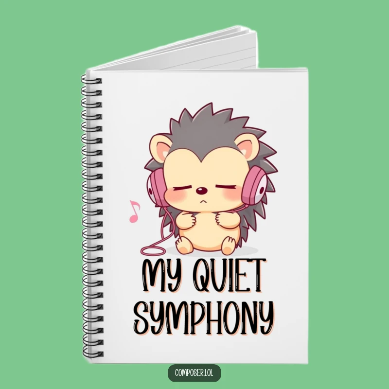 Funny Hedgehog Notebook: Music Journal, Perfect Gift for Songwriters & Students