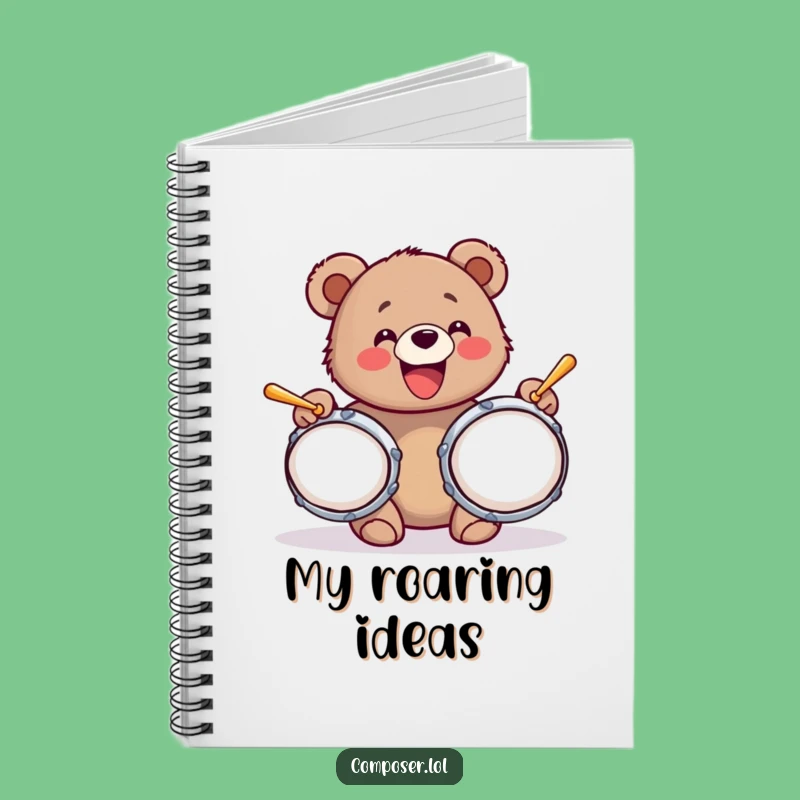 Funny Bear Cub Cymbals Notebook: Drum Up Your Best Ideas!