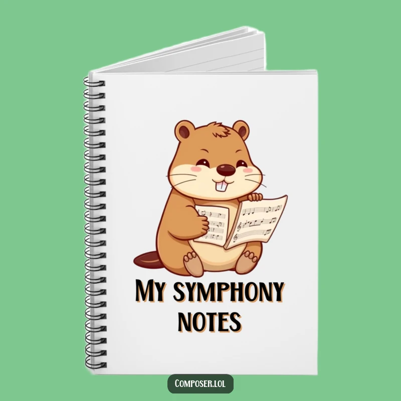 Funny Beaver Composer Notebook: Organize Your Notes with Musical Flair