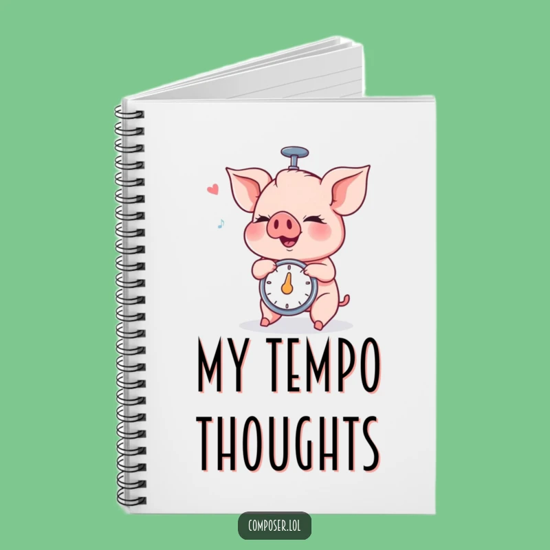 Funny Piglet Metronome Notebook: Humorous Journal Gift for Music Students