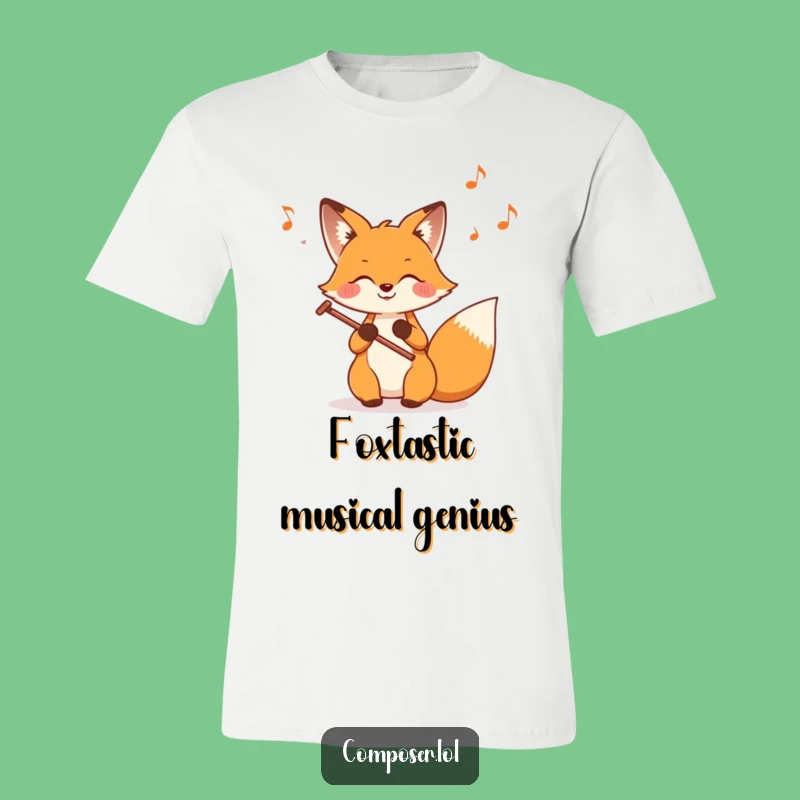 Funny Fox Composer T-Shirt: Wear Your Love for Music and Foxes