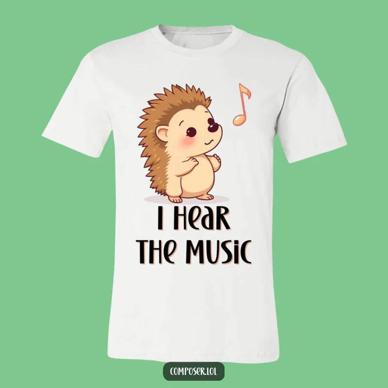 Funny Hedgehog Music Note T-Shirt: A Curious & Comical Gift Idea