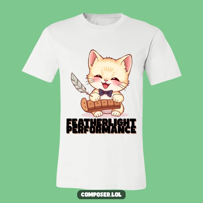 Funny Kitten Xylophone T-Shirt - Playful Pet Music Tee, Great Cat Lover Gift
