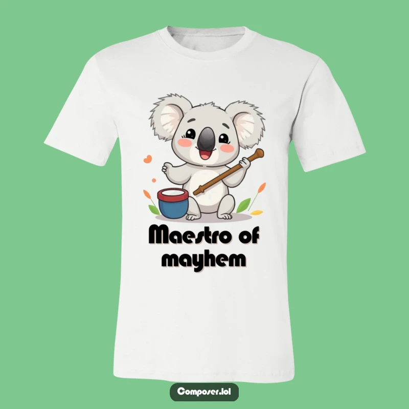 Funny Koala Orchestra Leader T-Shirt: Hilarious Animal Conductor Tee for a Maestro's Gift