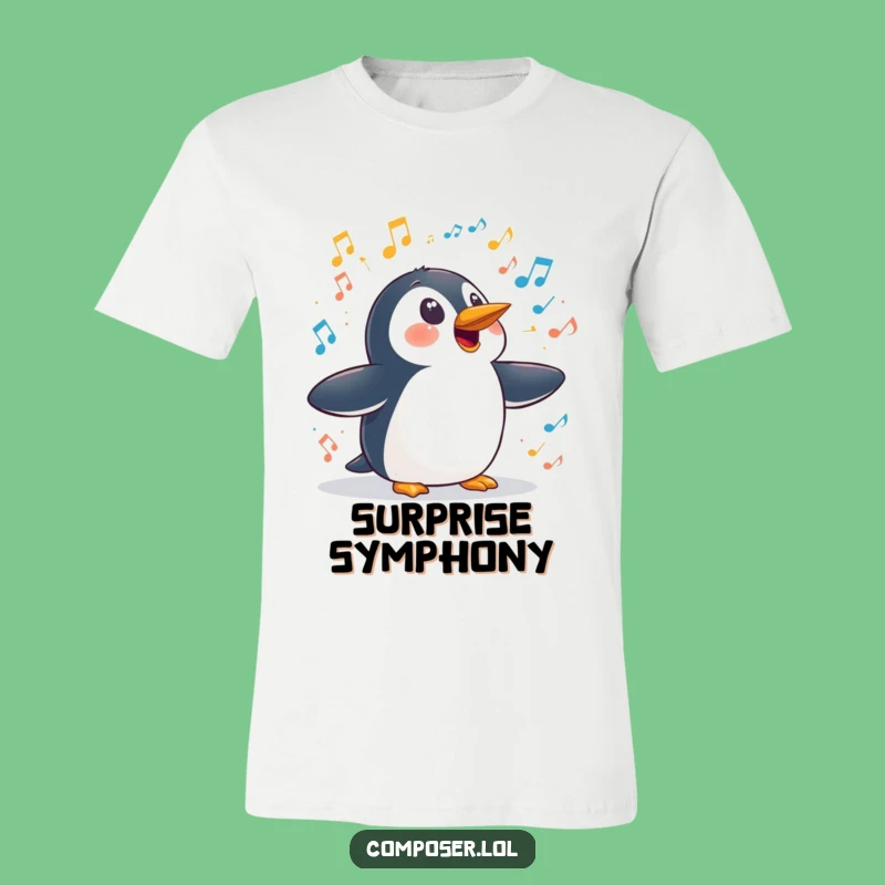 Funny Penguin Symphony T-Shirt: Wear Your Shocking Sound Reaction