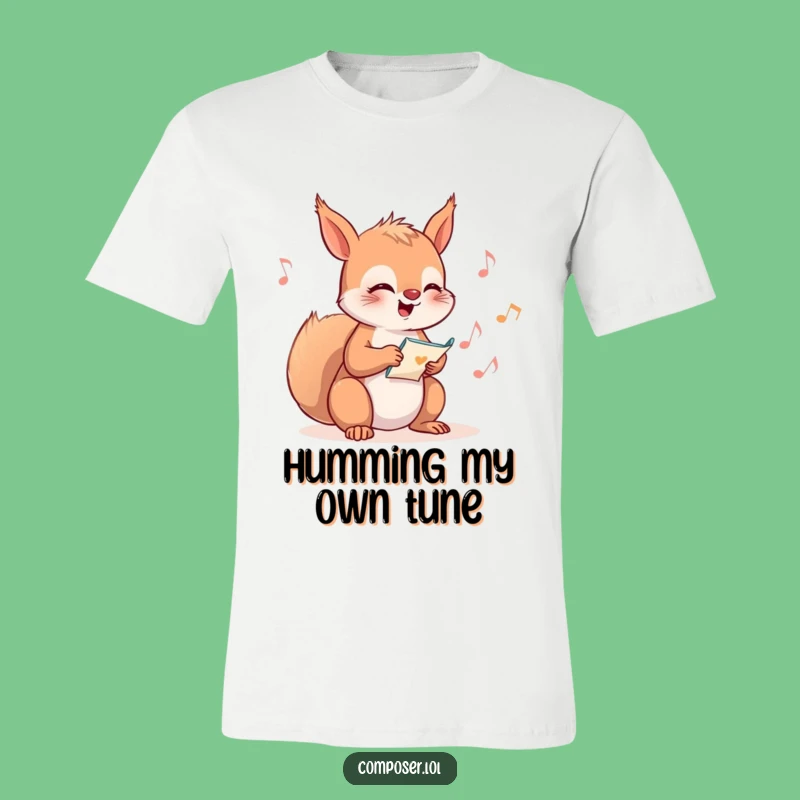 Funny Squirrel Composer T-Shirt: Wear Your Musical Whimsy