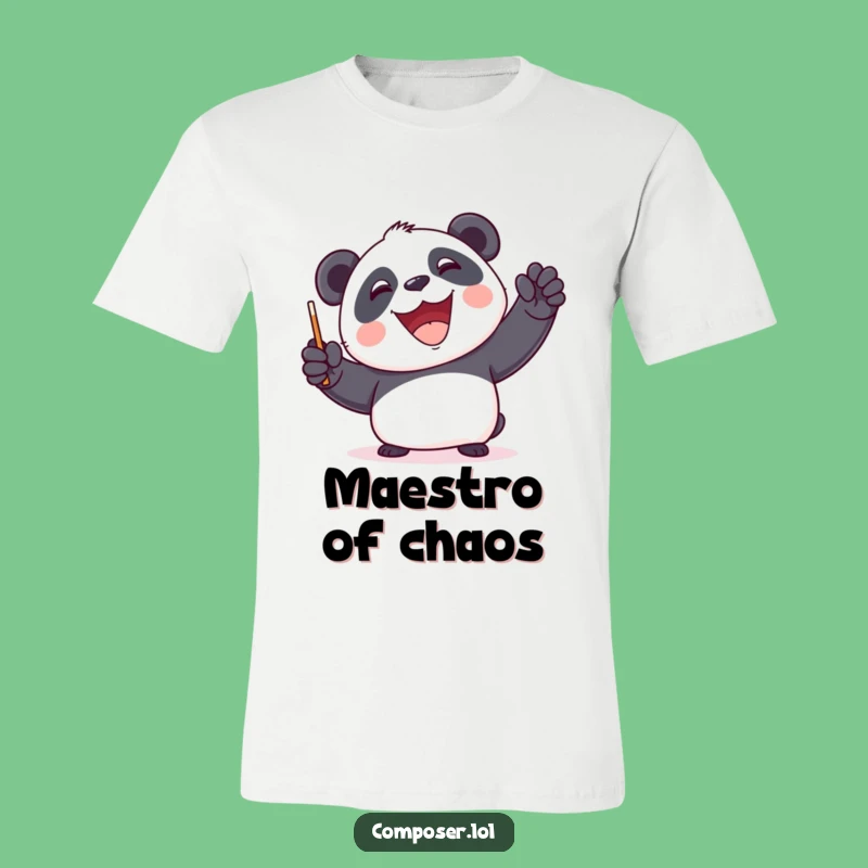 Funny Panda Conductor T-Shirt - Wearable Humor for Music Enthusiasts