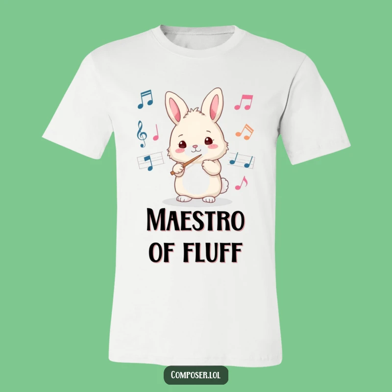 Funny Bunny Conductor T-Shirt: Wear Your Musical Passion with Giggle-Worthy Style