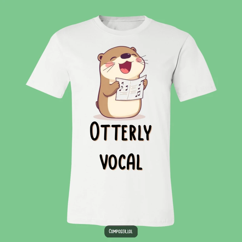 Funny Otter Singer T-Shirt: Wear Your Joyful Melody