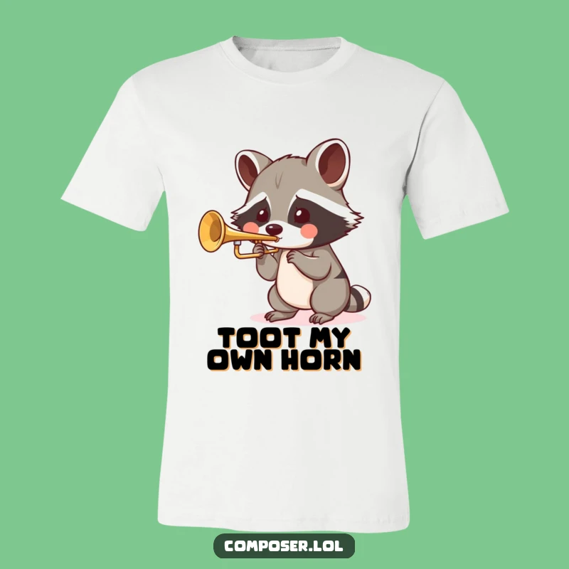 Funny Raccoon Jazz T-Shirt: A Humorous Gift for Little Brass Maestros