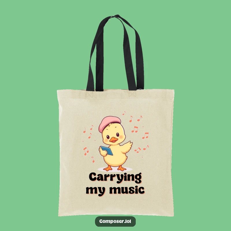 Funny Duckling Conductor Tote Bag - Carry Your Melody, Perfect Gift!