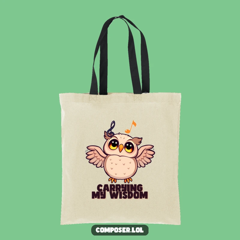 Funny Owl Musician Tote Bag - Carry Your Inspiration