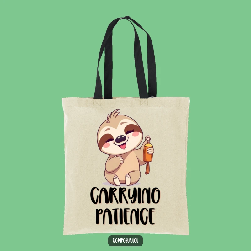 Funny Sloth Chime Tote Bag - Carry Your Calm & Essentials!